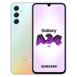Smartphone Samsung Galaxy A34 5G 128 Go Argent en paiement plusieurs fois sur Wedealee.com