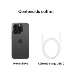 Acheter iPhone 15 Pro 512 Go Noir paiement en plusieurs fois - Neuf - Garantie 2 ans