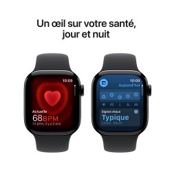 Besoin d’une nouvelle Apple Watch Series 10 GPS 42 mm - Boîtier Aluminium Noir de Jais - Bracelet Sport Noir S/M - payez la e...