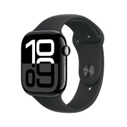 Besoin d’une nouvelle Apple Watch Series 10 GPS 46 mm - Boîtier Aluminium Noir de Jais - Bracelet Sport Noir S/M - payez la e...