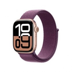 Besoin d’une nouvelle Apple Watch Series 10 GPS 42 mm - Boîtier Aluminium Rose Gold - Boucle Sport Prune - payez la en plusie...