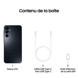 Smartphone Samsung Galaxy A16 128 Go Bleu Nuit en paiement plusieurs fois sur Wedealee.com